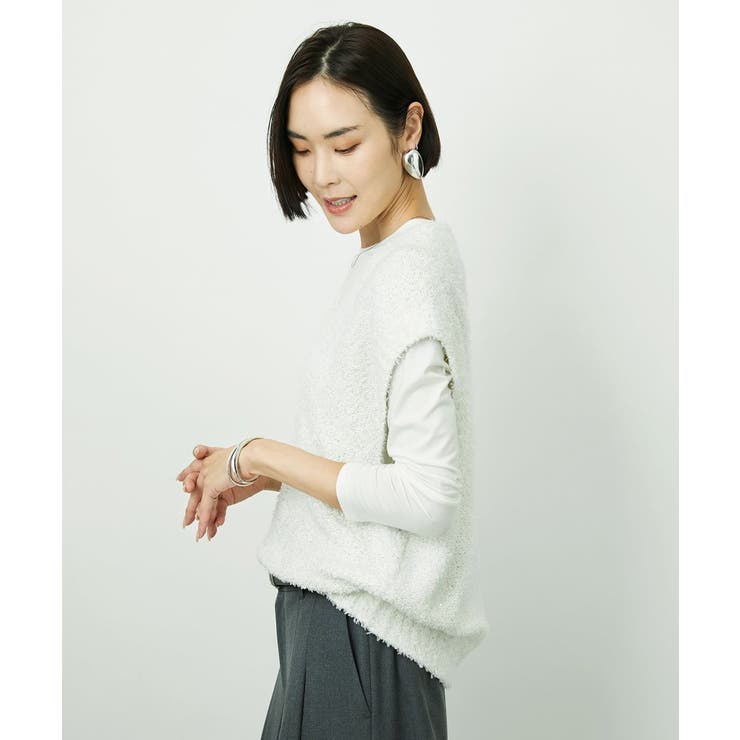 ［レイヤードに最適］シアークルーネックPO | MICHEL KLEIN | 詳細画像14 