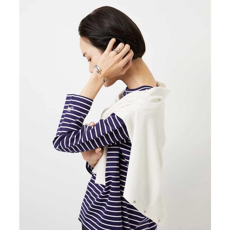 ボーダーバックフレアカットソー | MICHEL KLEIN | 詳細画像10 