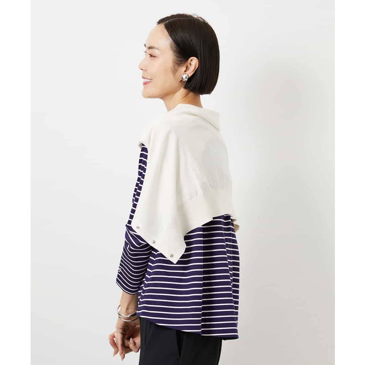 ボーダーバックフレアカットソー | MICHEL KLEIN | 詳細画像12 