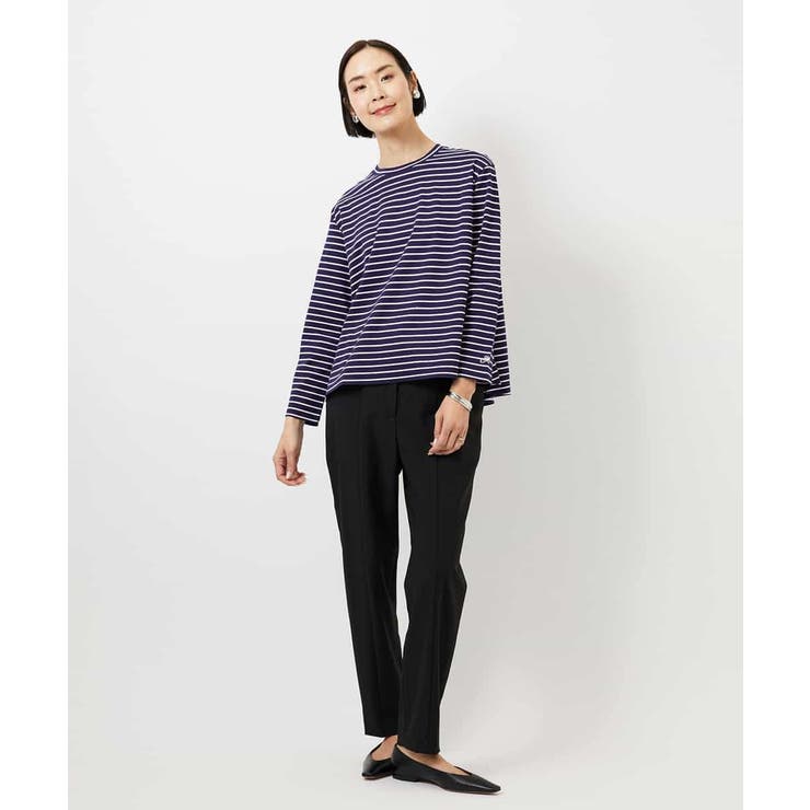 ボーダーバックフレアカットソー | MICHEL KLEIN | 詳細画像4 