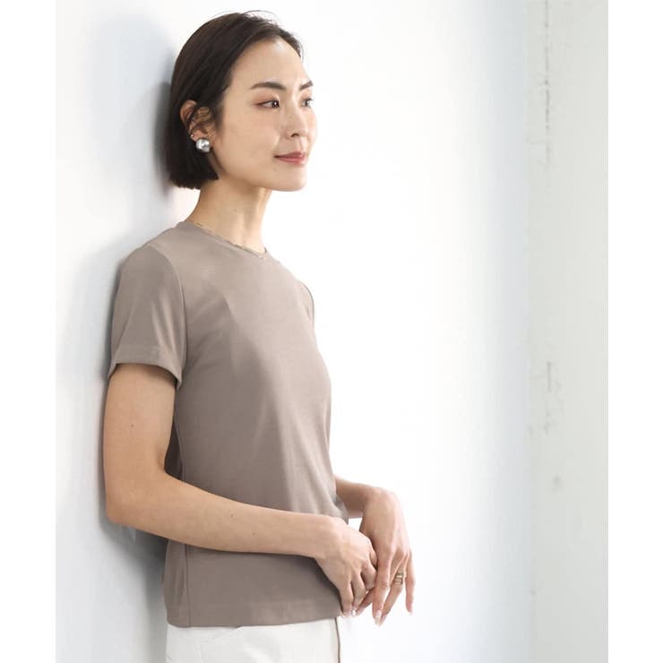 カーキ | [遮熱効果素材]クリーンシルエットTシャツ | MICHEL KLEIN