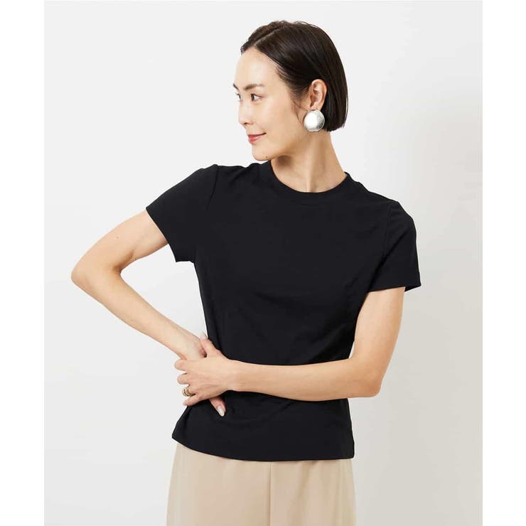 ブラック | [遮熱効果素材]クリーンシルエットTシャツ | MICHEL KLEIN