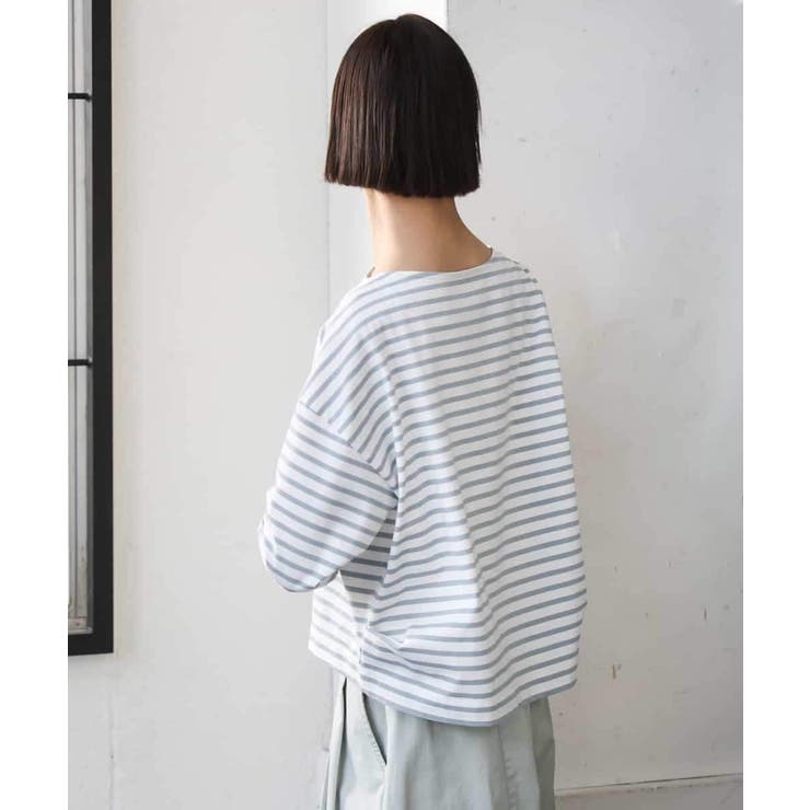 タックデザイン バスクボーダーTシャツ | MICHEL KLEIN | 詳細画像3 
