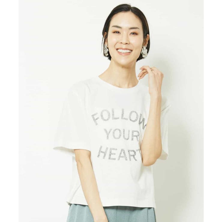 リバースサイドプリントロゴTシャツ | MICHEL KLEIN | 詳細画像1 
