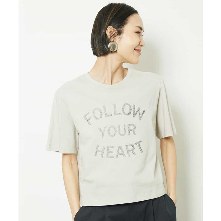 ライトグレー(91) | リバースサイドプリントロゴTシャツ | MICHEL KLEIN
