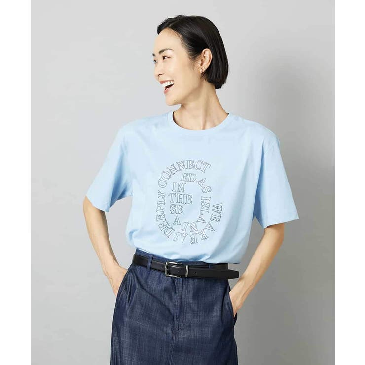 透明箔プリントボーダーTシャツ | MICHEL KLEIN | 詳細画像13 
