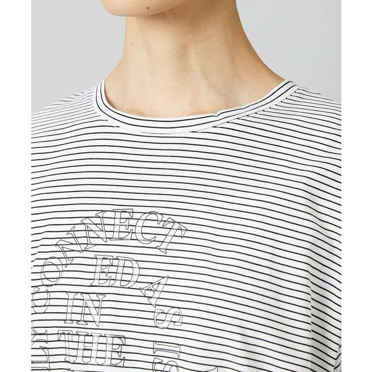 透明箔プリントボーダーTシャツ | MICHEL KLEIN | 詳細画像22 