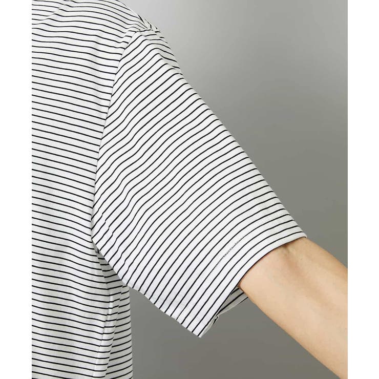 透明箔プリントボーダーTシャツ | MICHEL KLEIN | 詳細画像23 