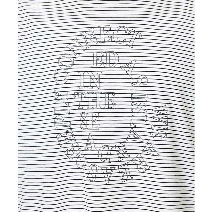 透明箔プリントボーダーTシャツ | MICHEL KLEIN | 詳細画像25 