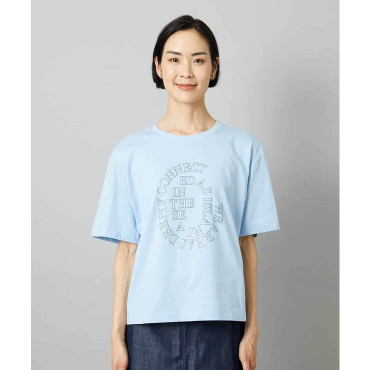透明箔プリントボーダーTシャツ | MICHEL KLEIN | 詳細画像27 