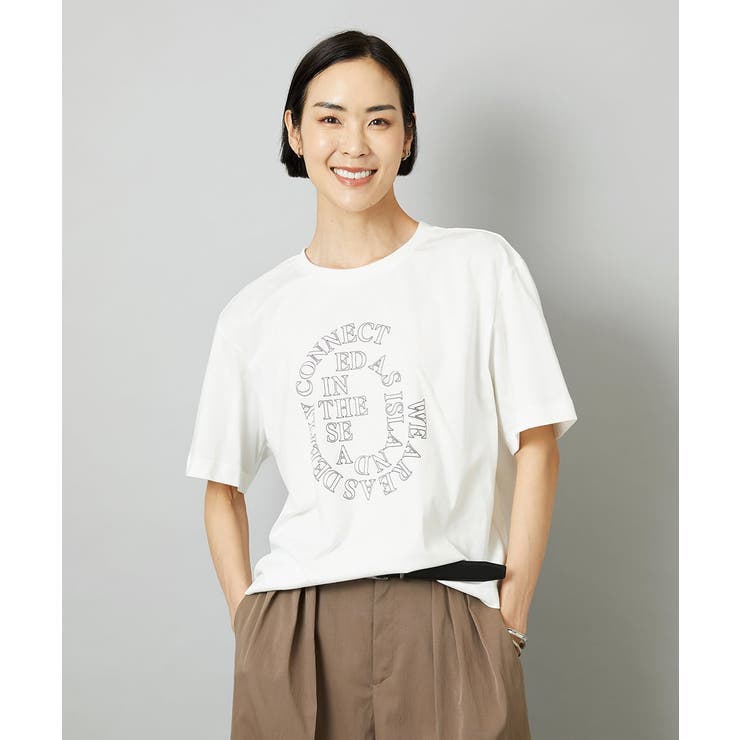 ホワイト | 透明箔プリントTシャツ | MICHEL KLEIN