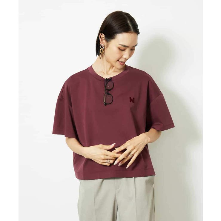 イニシャル刺繍Ｔシャツ(無地） | MICHEL KLEIN | 詳細画像1 