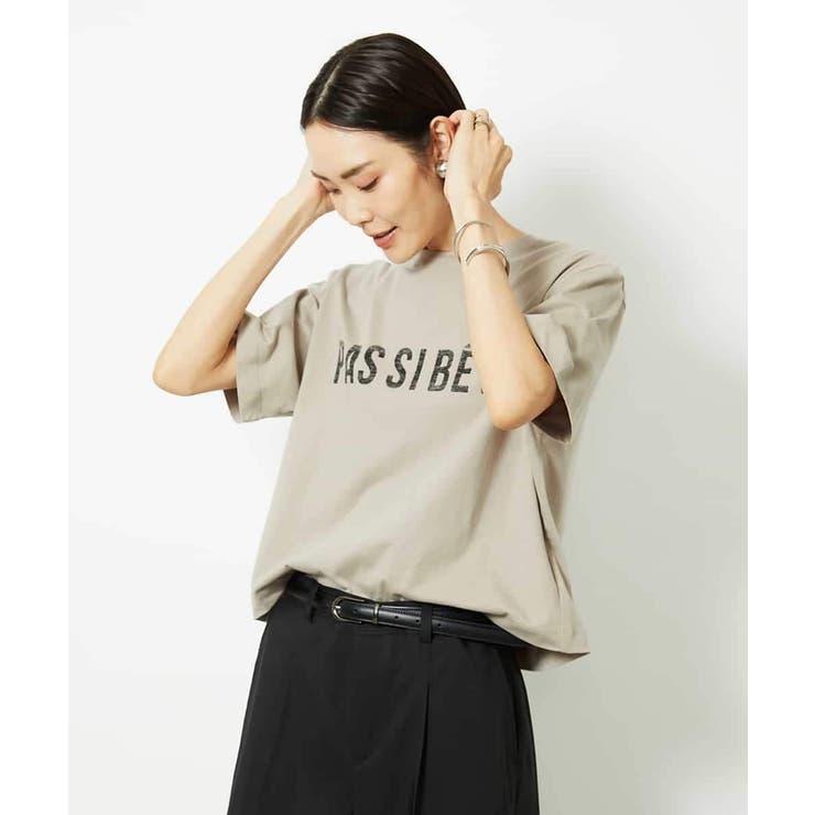 カーキ | プリントロゴＴシャツ | MICHEL KLEIN