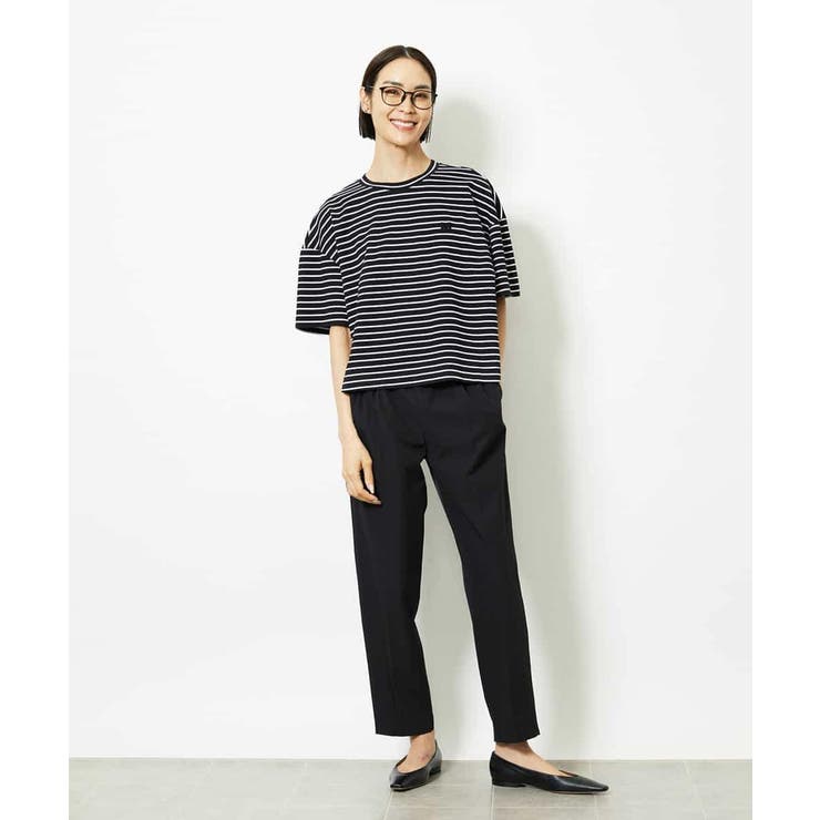 イニシャル刺繍Ｔシャツ(ボーダー柄） | MICHEL KLEIN | 詳細画像3 