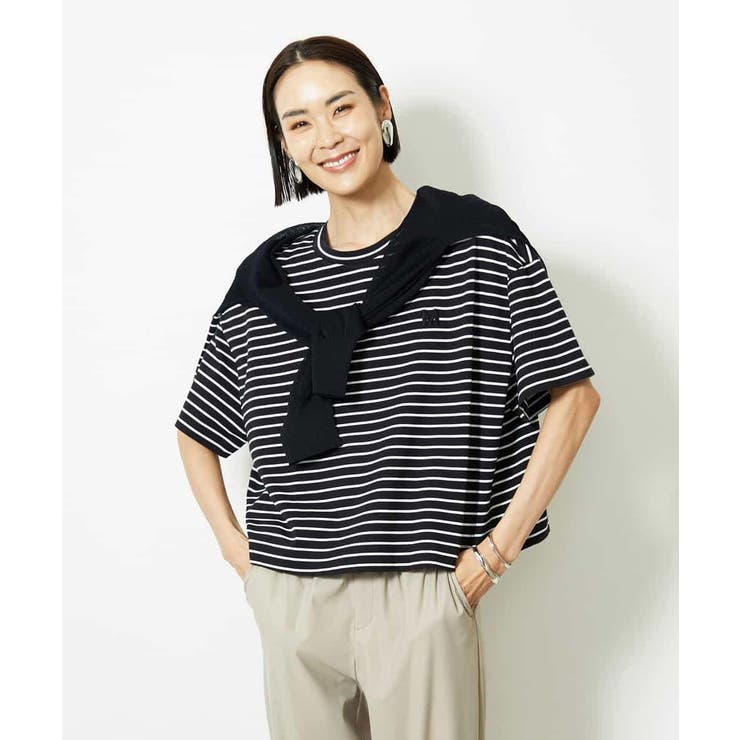 イニシャル刺繍Ｔシャツ(ボーダー柄） | MICHEL KLEIN | 詳細画像8 