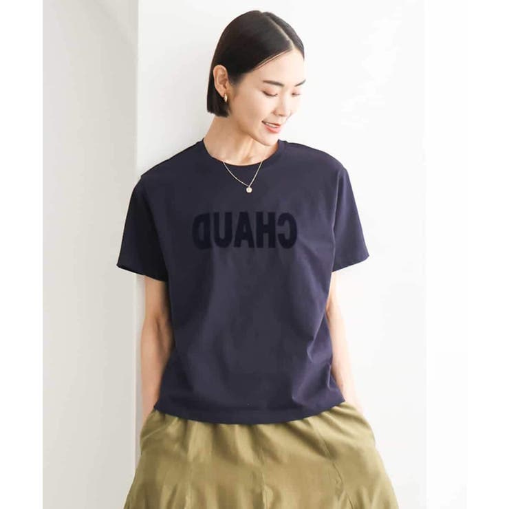 ネイビー | フロッキーロゴTシャツ | MICHEL KLEIN