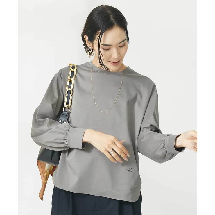 ワンポイント刺繍ロングスリーブカットソー | MICHEL KLEIN | 詳細画像3 