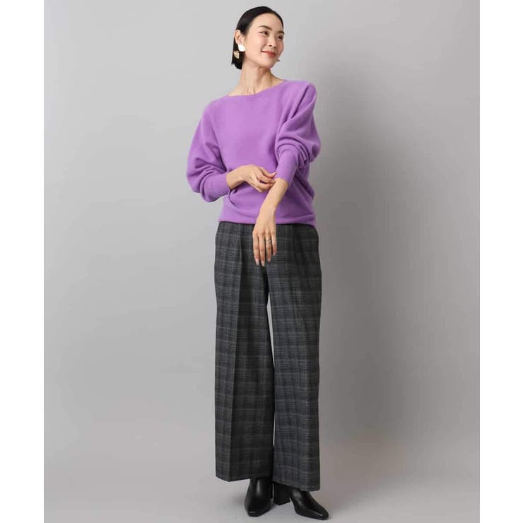 2WAYストレッチチェックワイドパンツ | MICHEL KLEIN | 詳細画像11 