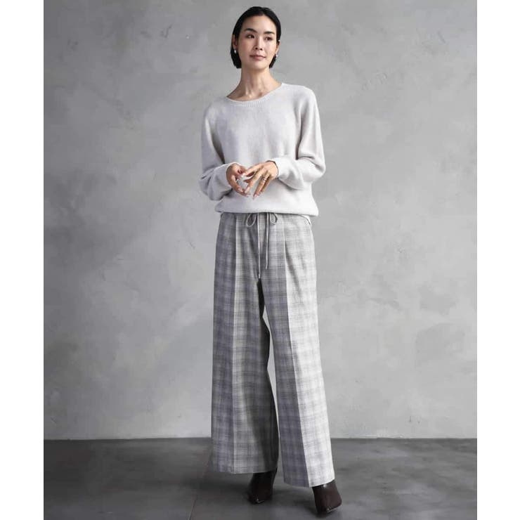 2WAYストレッチチェックワイドパンツ | MICHEL KLEIN | 詳細画像13 