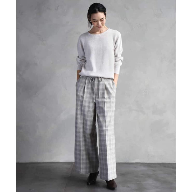 2WAYストレッチチェックワイドパンツ | MICHEL KLEIN | 詳細画像15 