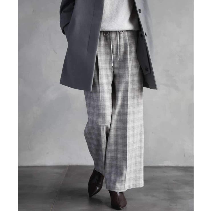 2WAYストレッチチェックワイドパンツ | MICHEL KLEIN | 詳細画像16 