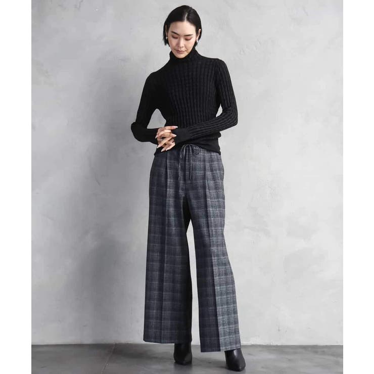 2WAYストレッチチェックワイドパンツ | MICHEL KLEIN | 詳細画像3 