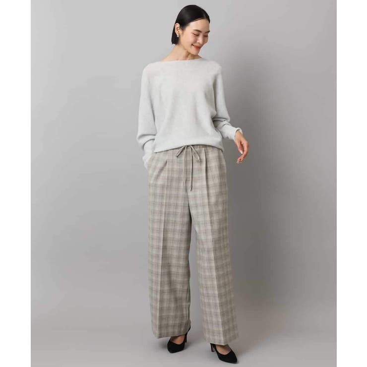 2WAYストレッチチェックワイドパンツ | MICHEL KLEIN | 詳細画像30 