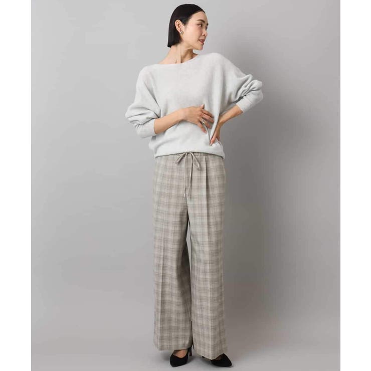 2WAYストレッチチェックワイドパンツ | MICHEL KLEIN | 詳細画像31 