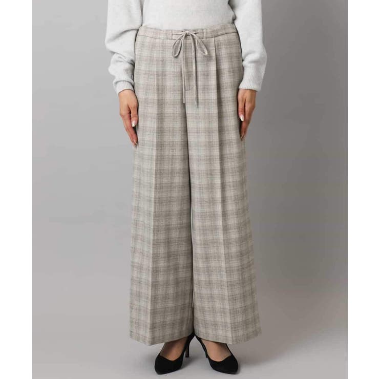 2WAYストレッチチェックワイドパンツ | MICHEL KLEIN | 詳細画像32 