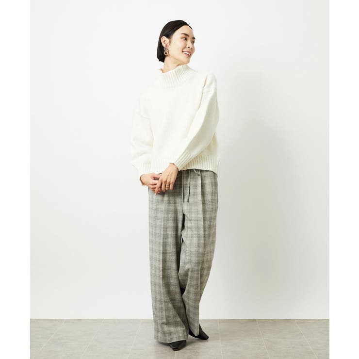 2WAYストレッチチェックワイドパンツ | MICHEL KLEIN | 詳細画像42 