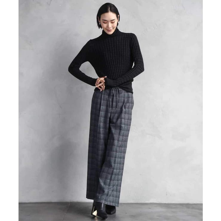 2WAYストレッチチェックワイドパンツ | MICHEL KLEIN | 詳細画像5 