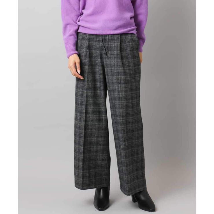2WAYストレッチチェックワイドパンツ | MICHEL KLEIN | 詳細画像6 