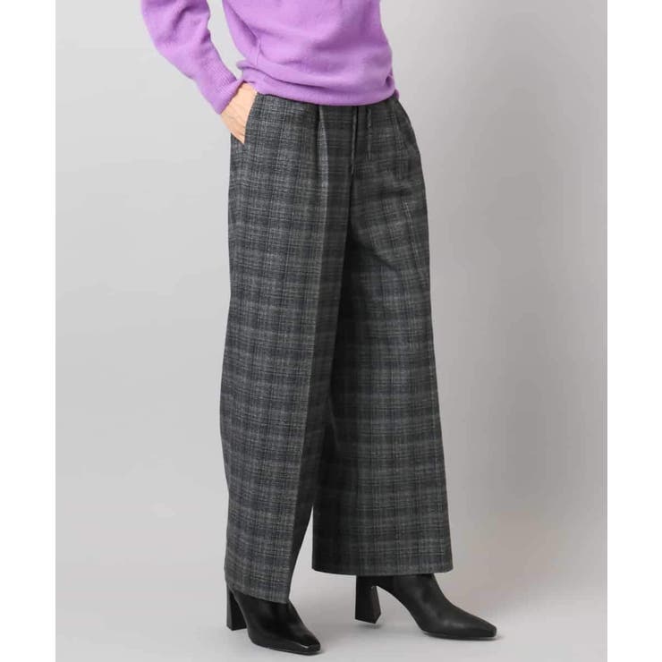 2WAYストレッチチェックワイドパンツ | MICHEL KLEIN | 詳細画像8 