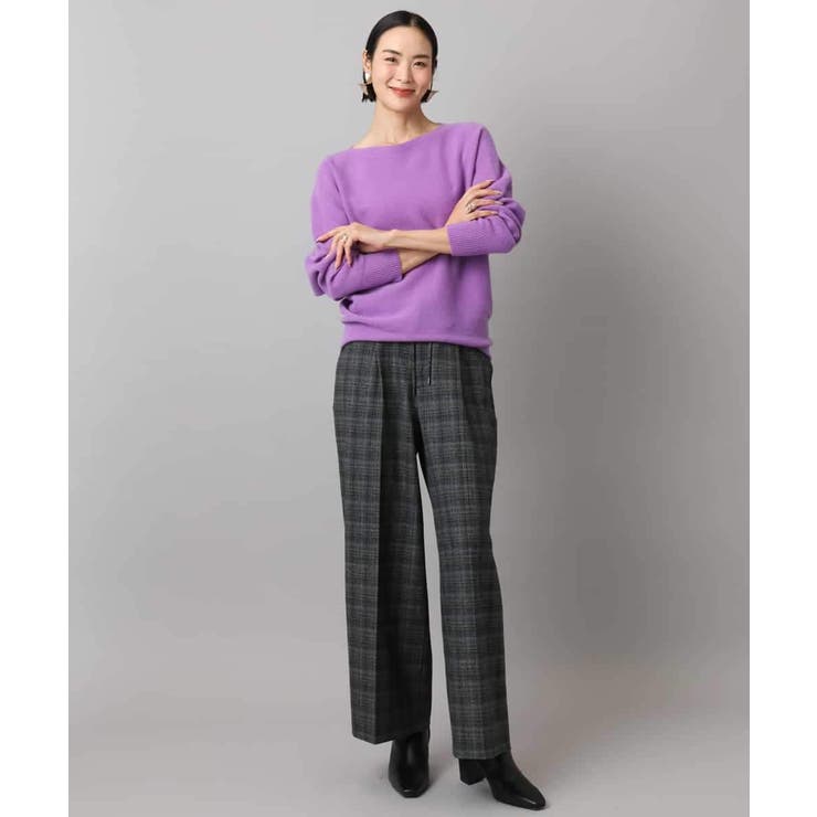 2WAYストレッチチェックワイドパンツ | MICHEL KLEIN | 詳細画像9 