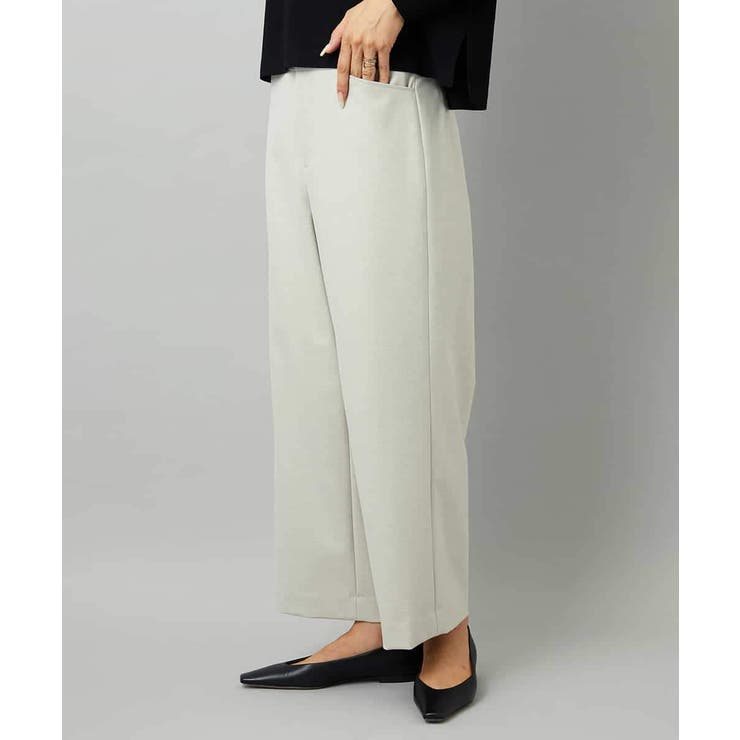 ライトグレー | [定番人気]ストレッチ裏起毛ワイドパンツ | MICHEL KLEIN