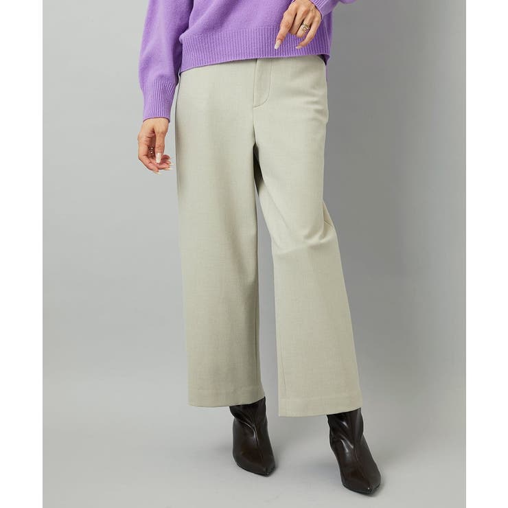 ［定番人気/新色追加］裏起毛ワイドクロップドパンツ(機能素材) | MICHEL KLEIN | 詳細画像2 