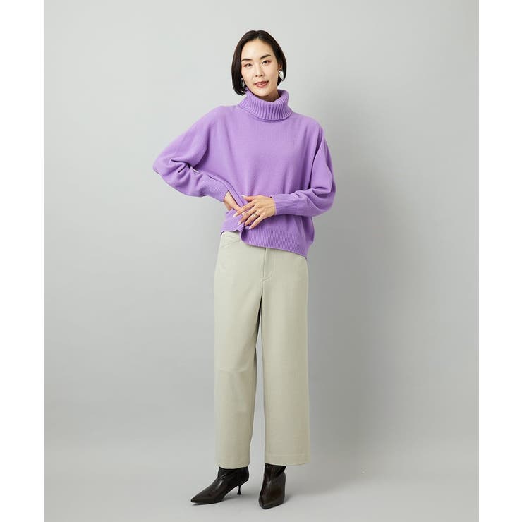 ［定番人気/新色追加］裏起毛ワイドクロップドパンツ(機能素材) | MICHEL KLEIN | 詳細画像4 