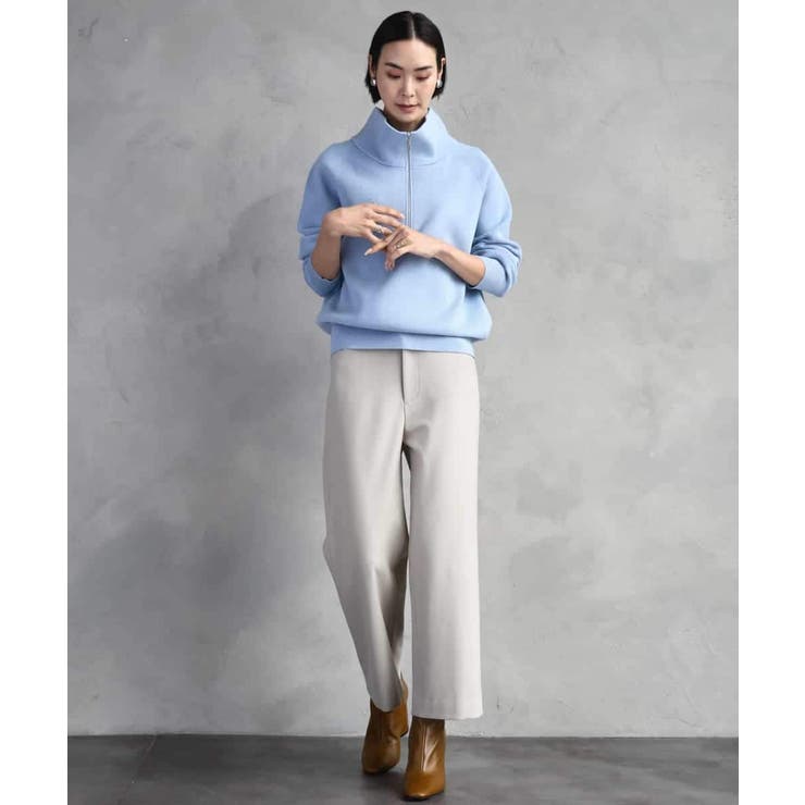 ［定番人気/新色追加］裏起毛ワイドクロップドパンツ(機能素材) | MICHEL KLEIN | 詳細画像6 