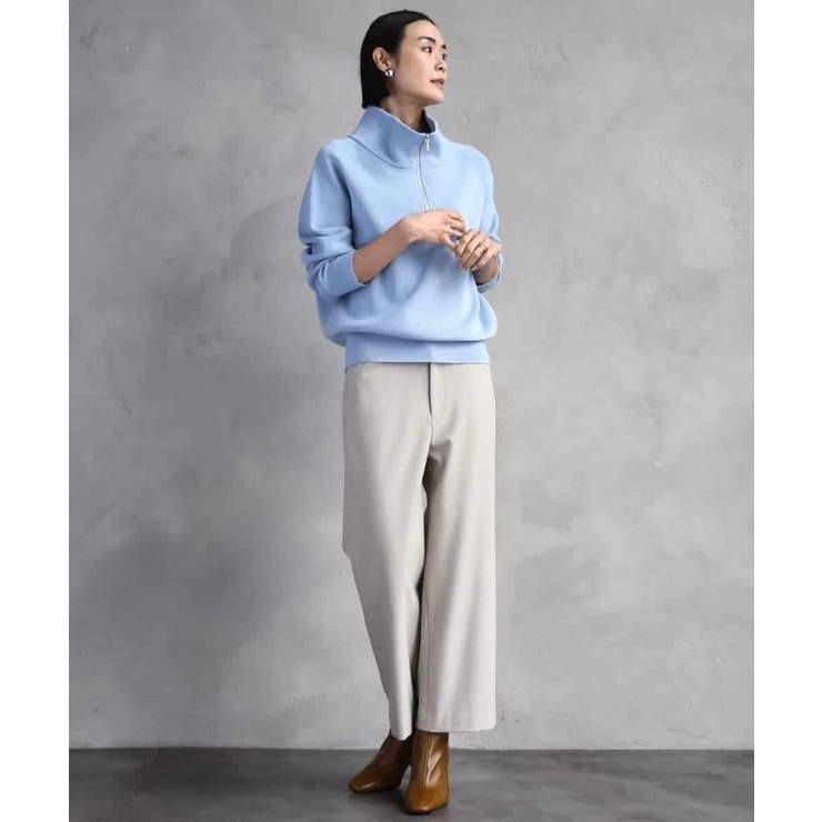 ［定番人気/新色追加］裏起毛ワイドクロップドパンツ(機能素材) | MICHEL KLEIN | 詳細画像7 