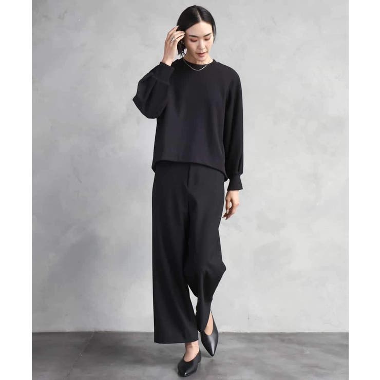 ［定番人気/新色追加］裏起毛ワイドクロップドパンツ(機能素材) | MICHEL KLEIN | 詳細画像75 