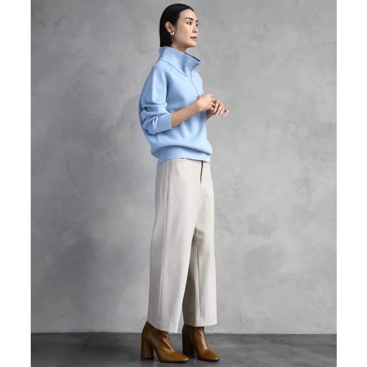 ［定番人気/新色追加］裏起毛ワイドクロップドパンツ(機能素材) | MICHEL KLEIN | 詳細画像8 