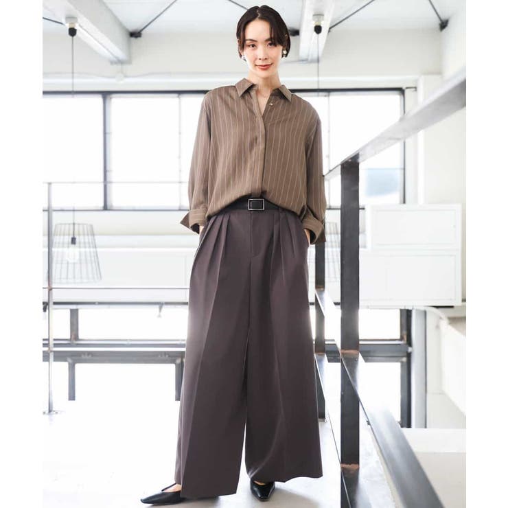 微起毛ワイドパンツ | MICHEL KLEIN | 詳細画像13 