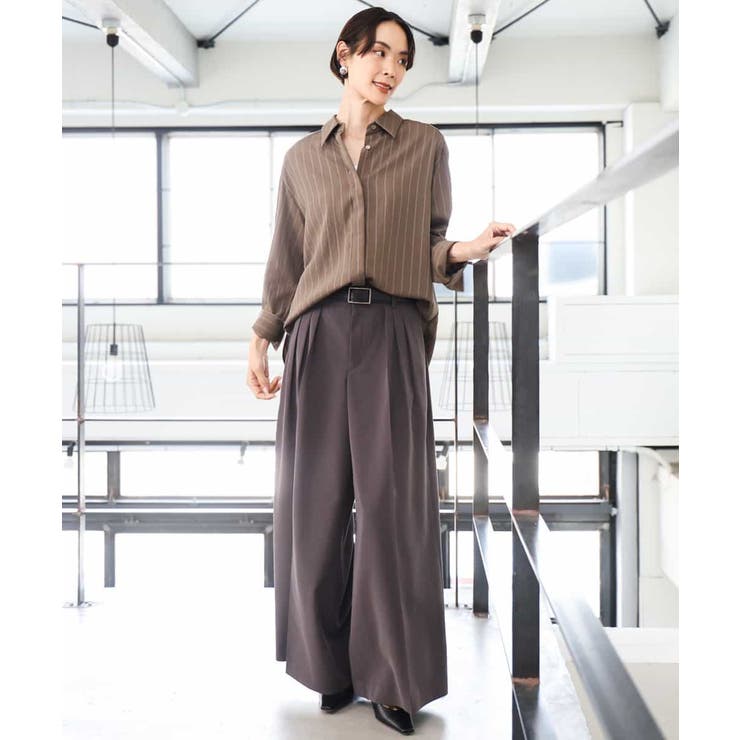 微起毛ワイドパンツ | MICHEL KLEIN | 詳細画像14 