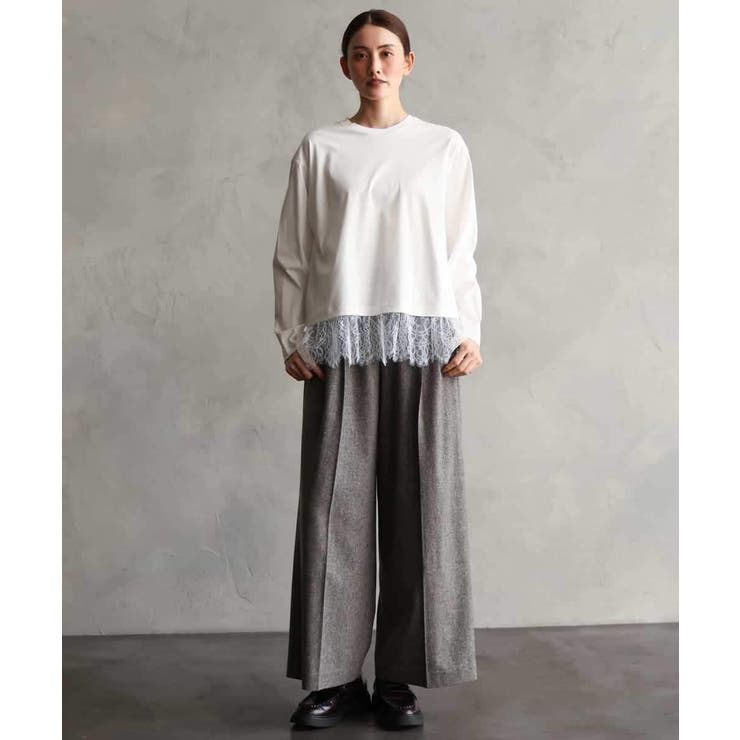 ウール混ツイードワイドパンツ | MICHEL KLEIN | 詳細画像13 