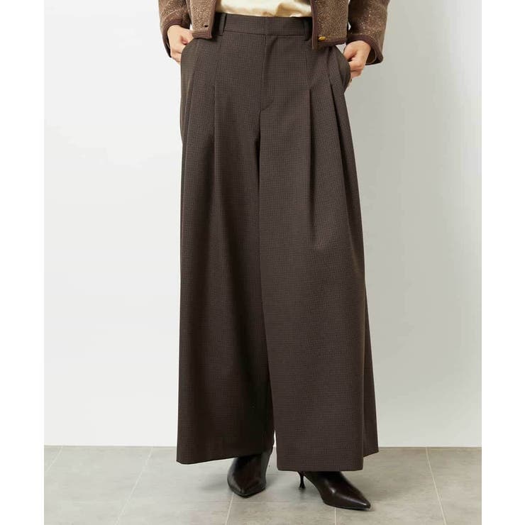 チェック柄2タックワイドパンツ | MICHEL KLEIN | 詳細画像2 