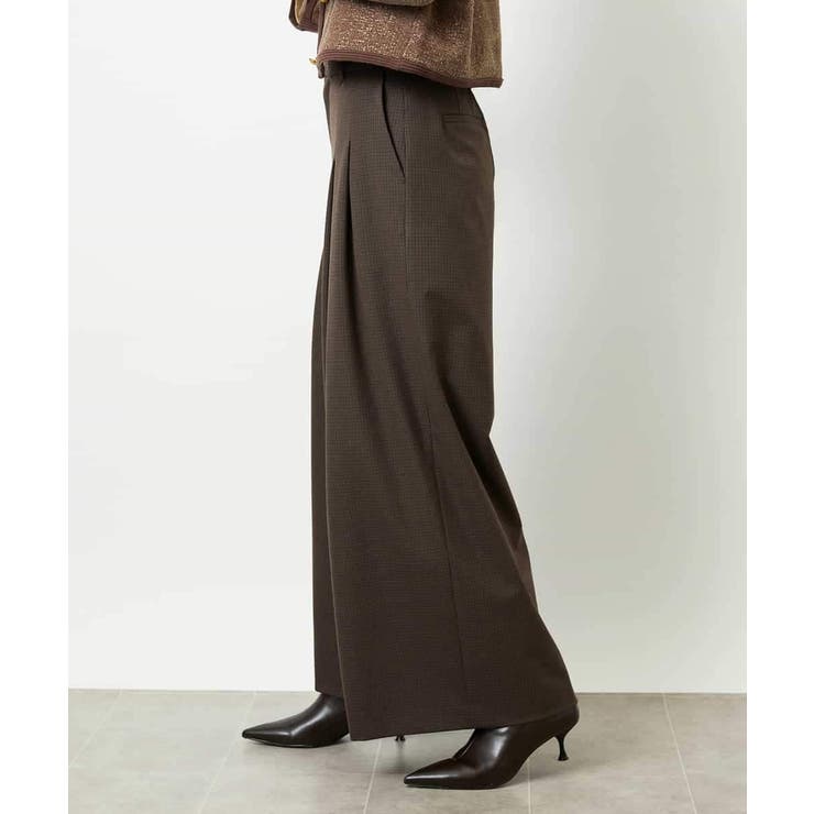 チェック柄2タックワイドパンツ | MICHEL KLEIN | 詳細画像3 