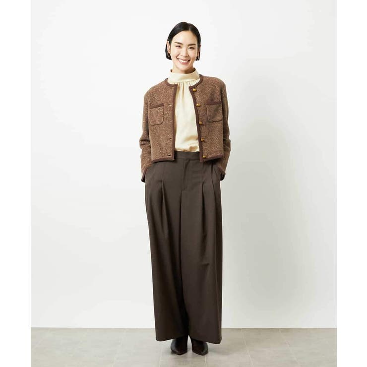 チェック柄2タックワイドパンツ | MICHEL KLEIN | 詳細画像4 