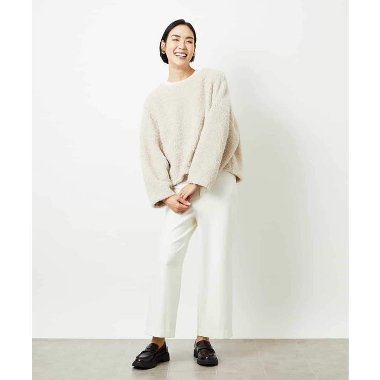 ［定番人気］ストレッチ裏起毛ワイドパンツ | MICHEL KLEIN | 詳細画像4 