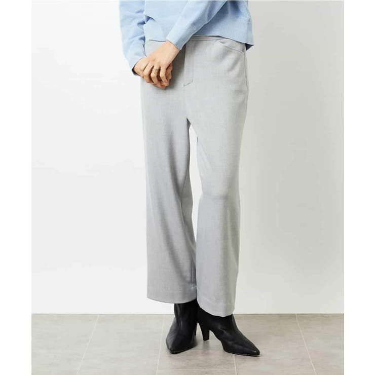 ライトグレー | ［定番人気］ストレッチ裏起毛ワイドパンツ | MICHEL KLEIN
