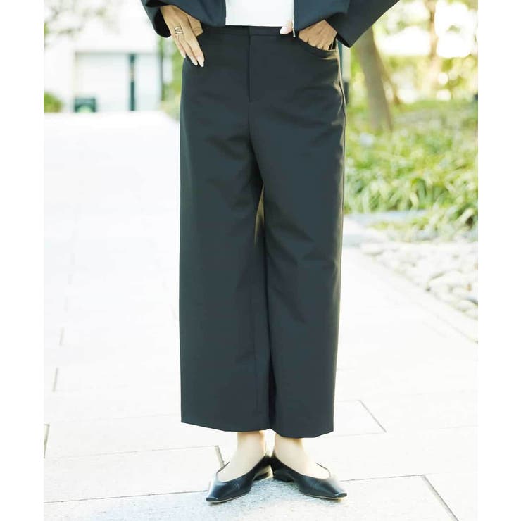 ブラック | [2WAYストレッチ]定番ワイドパンツ | MICHEL KLEIN